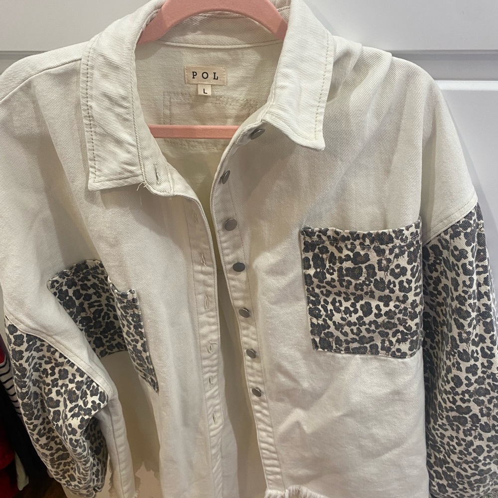 POL Leopard & Cream Oversized Shacket